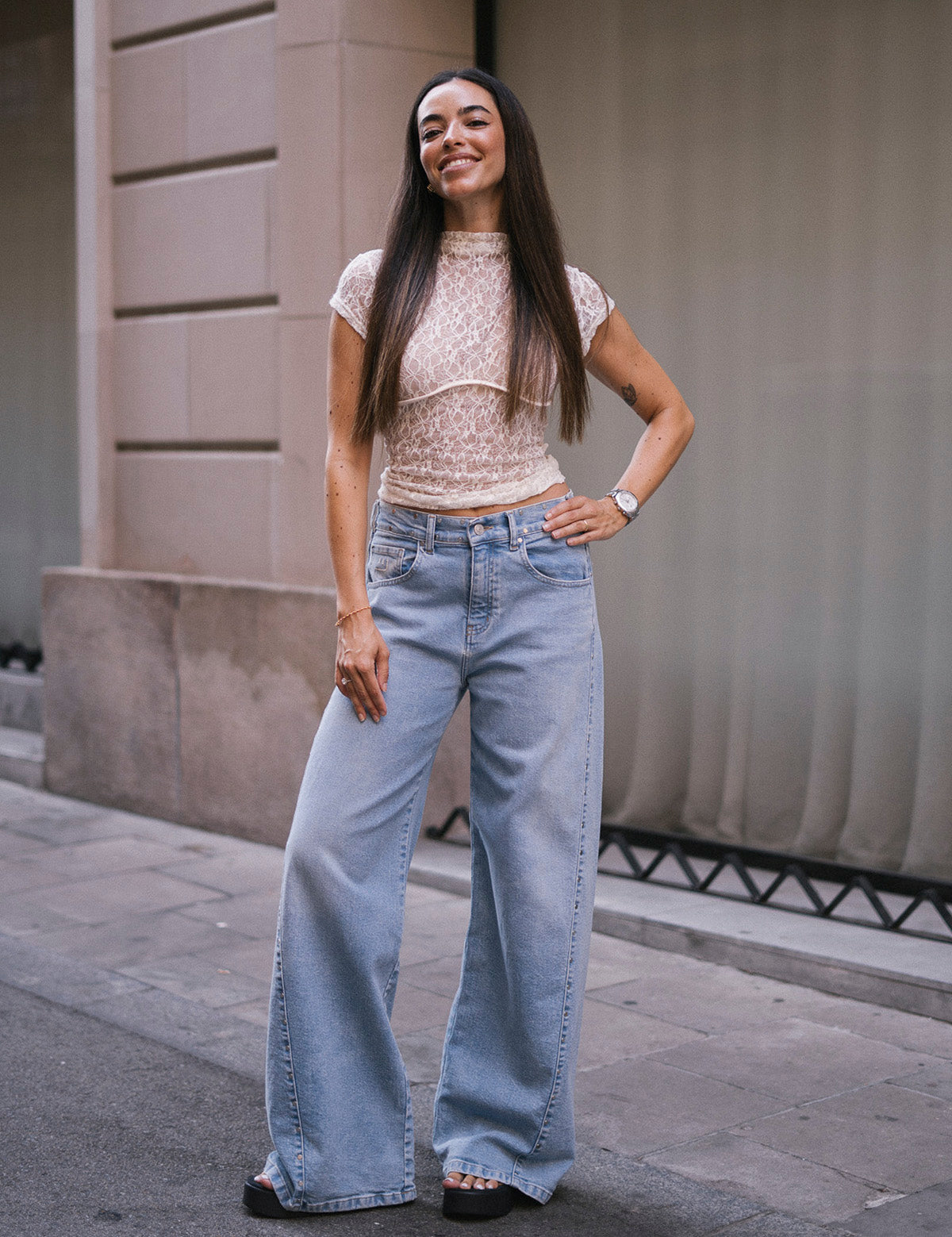BAGGY TACHAS PLATEADAS - LIGHT BLUE