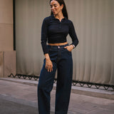 BARREL HIGH RISE - RAW DENIM
