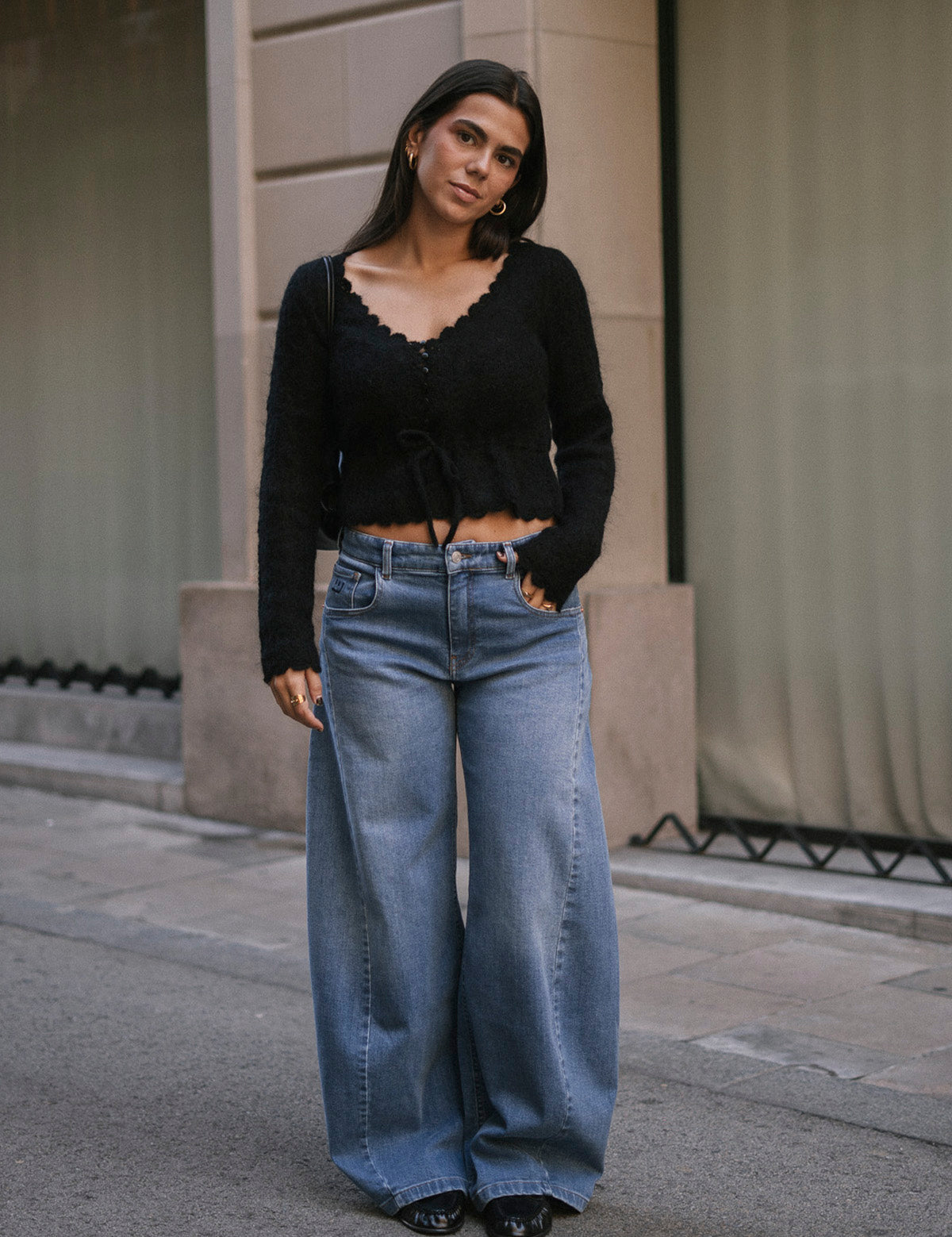 BAGGY BARREL MID RISE - BLUE