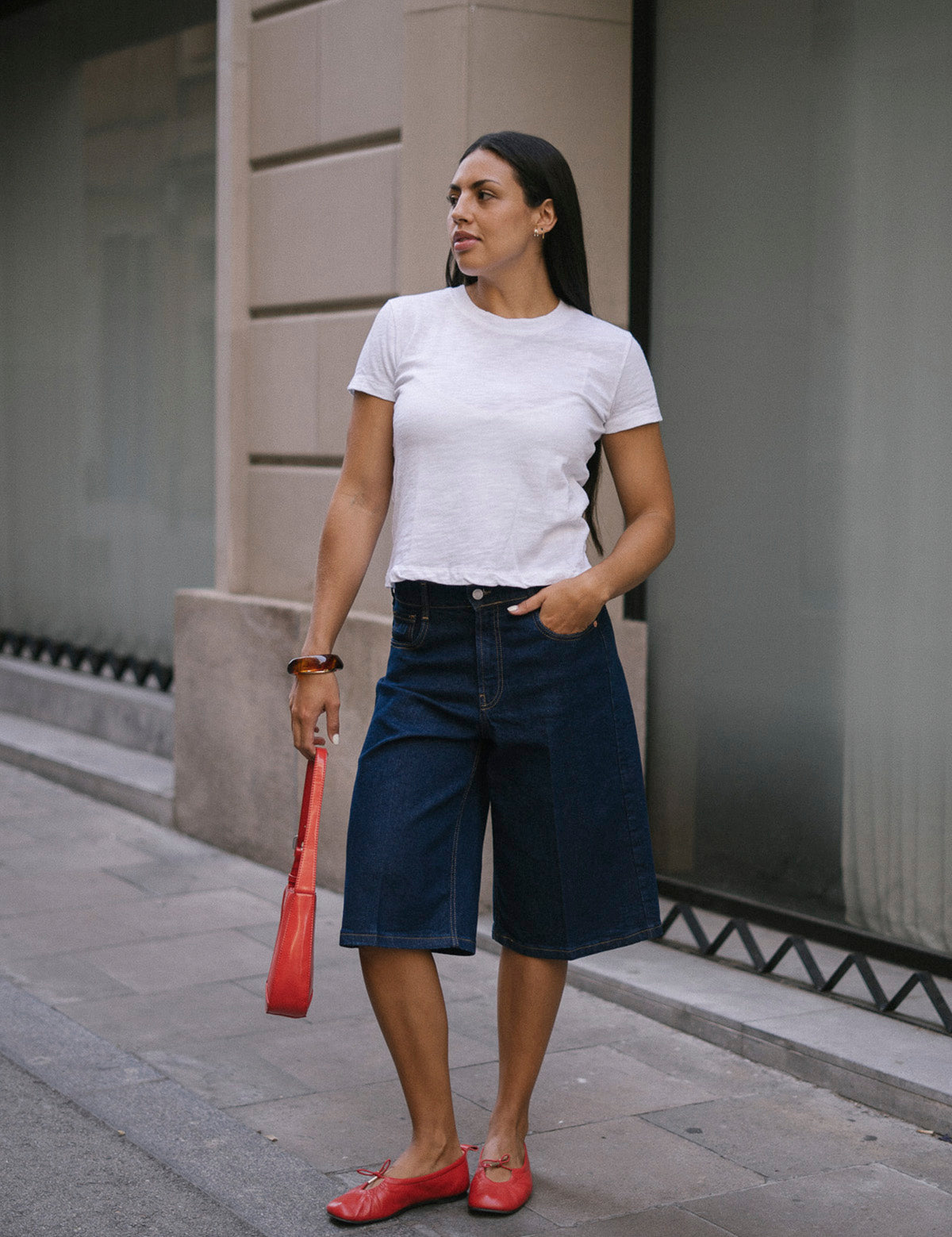 BERMUDA JORTS - RAW DENIM