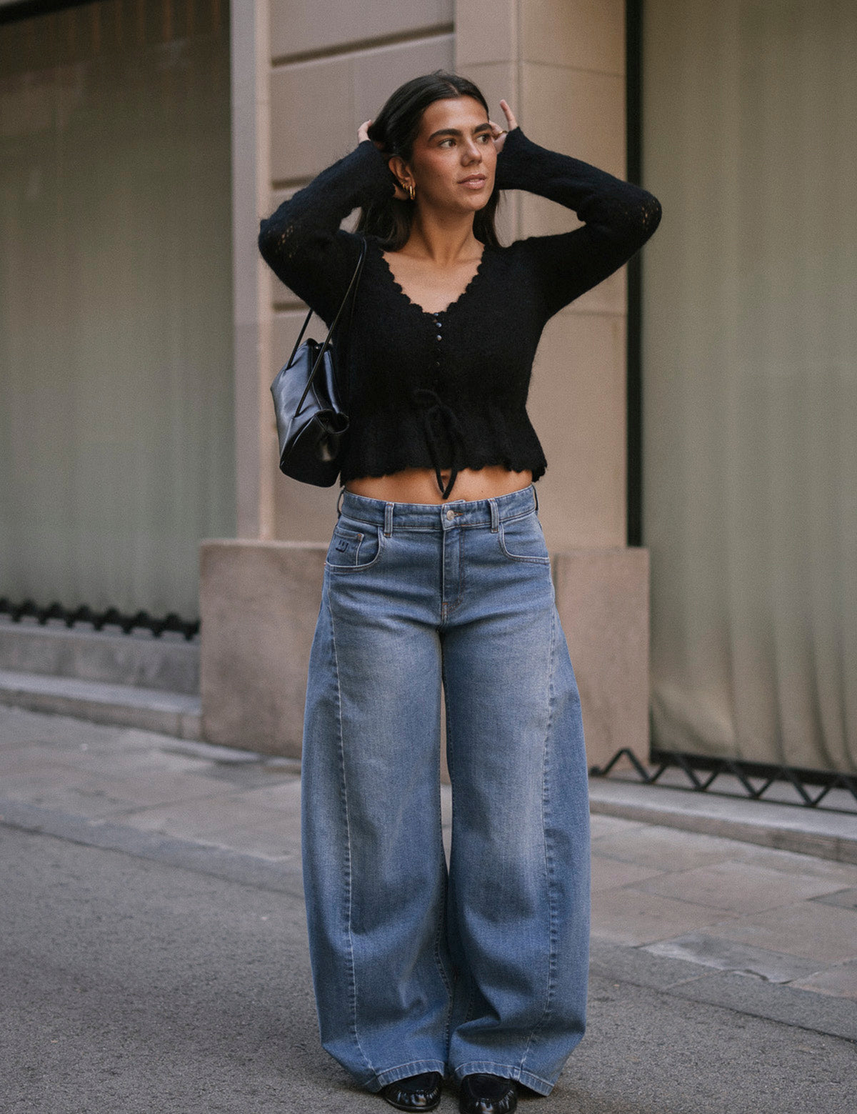 BAGGY BARREL MID RISE - BLUE