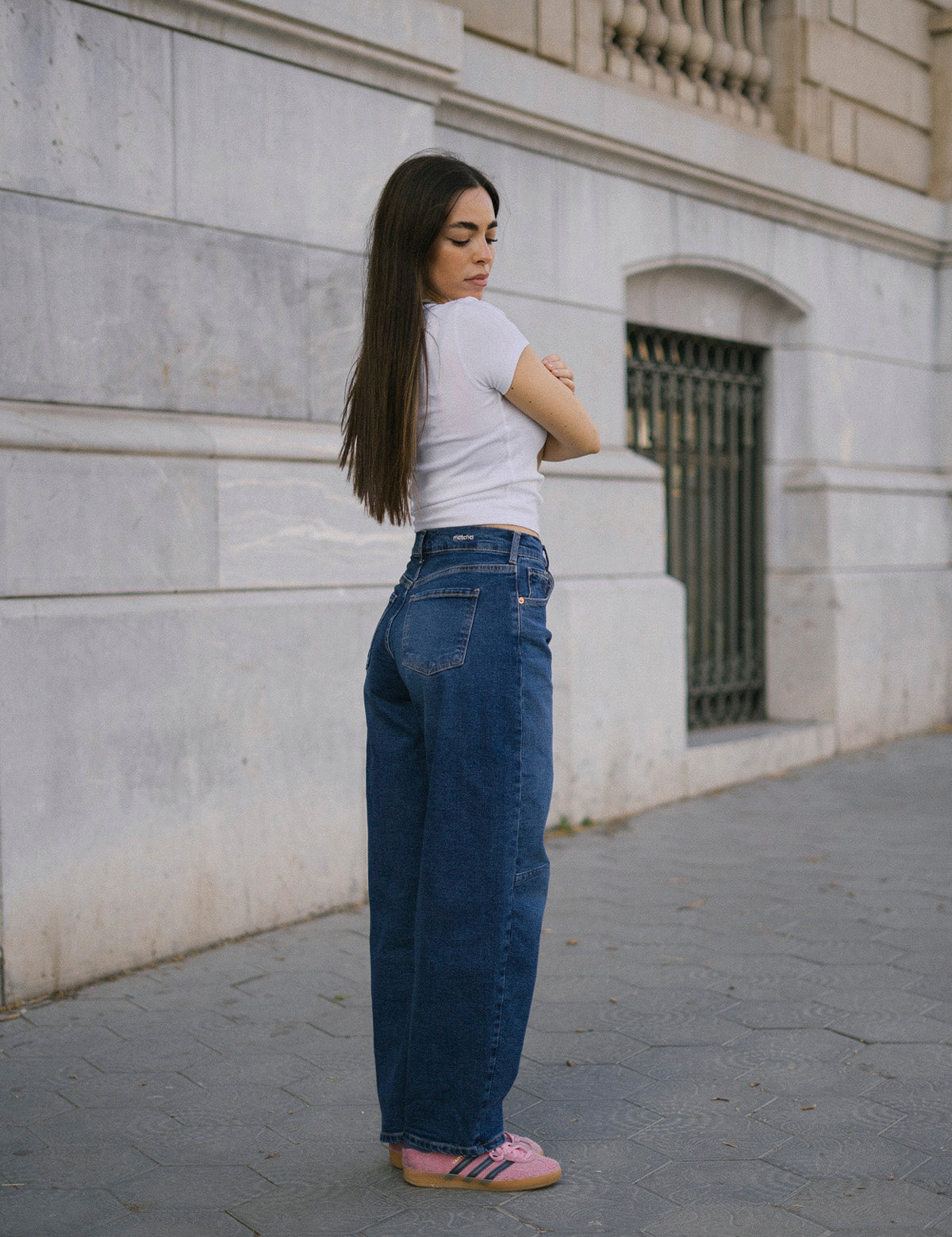 BARREL HIGH RISE FULL LENGTH - DARK BLUE