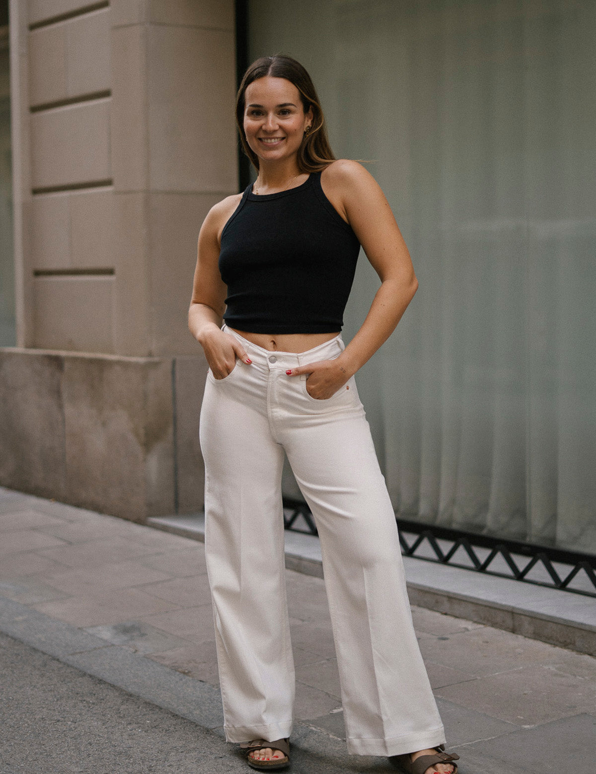 CULOTTE HIGH RISE - ECRU