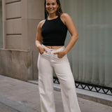 CULOTTE HIGH RISE - ECRU