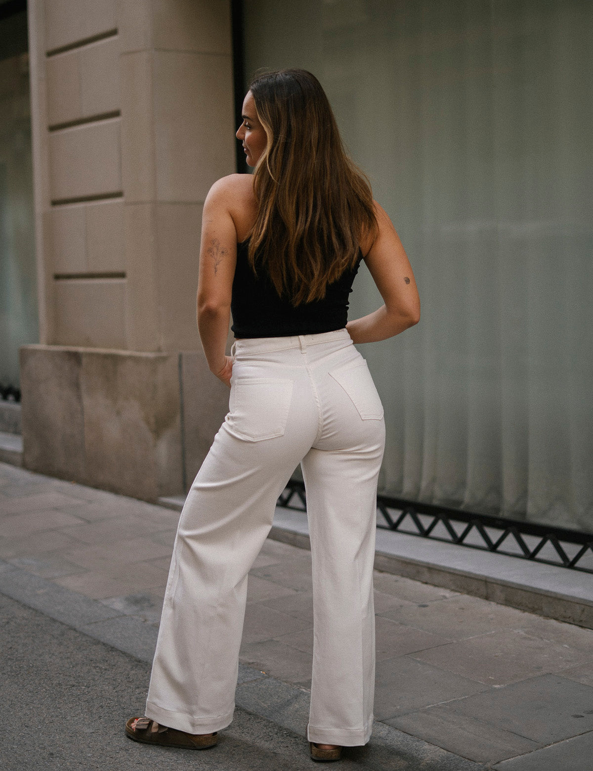 CULOTTE HIGH RISE - ECRU
