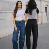 BARREL HIGH RISE FULL LENGTH - DARK BLUE