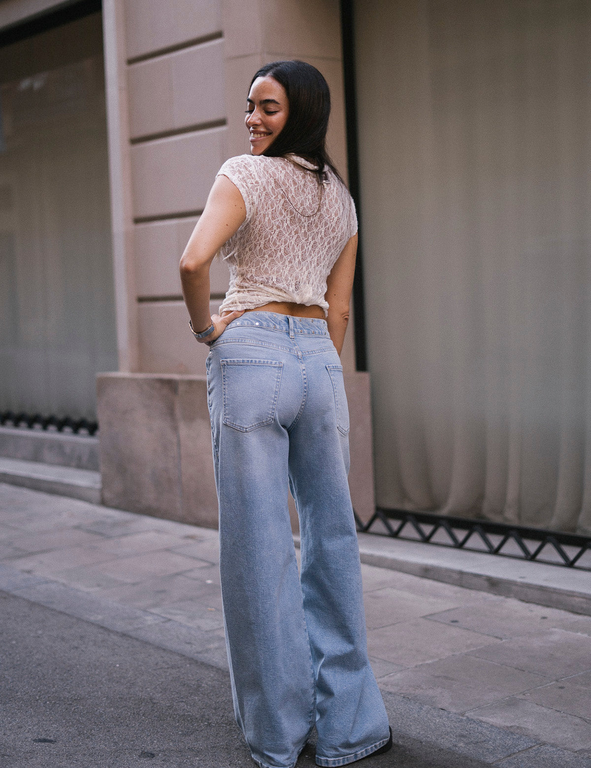 BAGGY TACHAS PLATEADAS - LIGHT BLUE