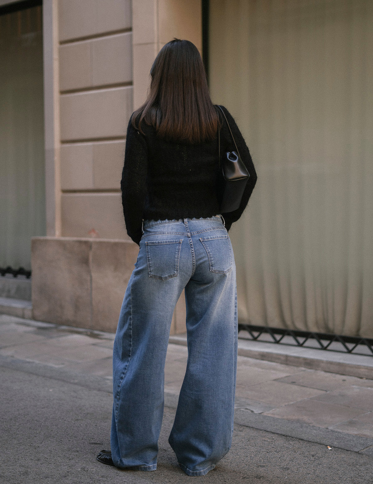 BAGGY BARREL MID RISE - BLUE