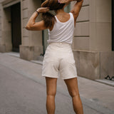 RELAXED SHORTS - ECRU