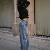 BAGGY BARREL MID RISE - BLUE