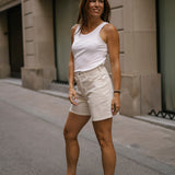 RELAXED SHORTS - ECRU