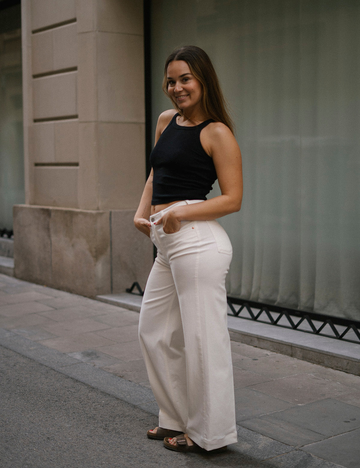 CULOTTE HIGH RISE - ECRU
