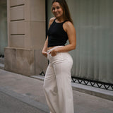 CULOTTE HIGH RISE - ECRU