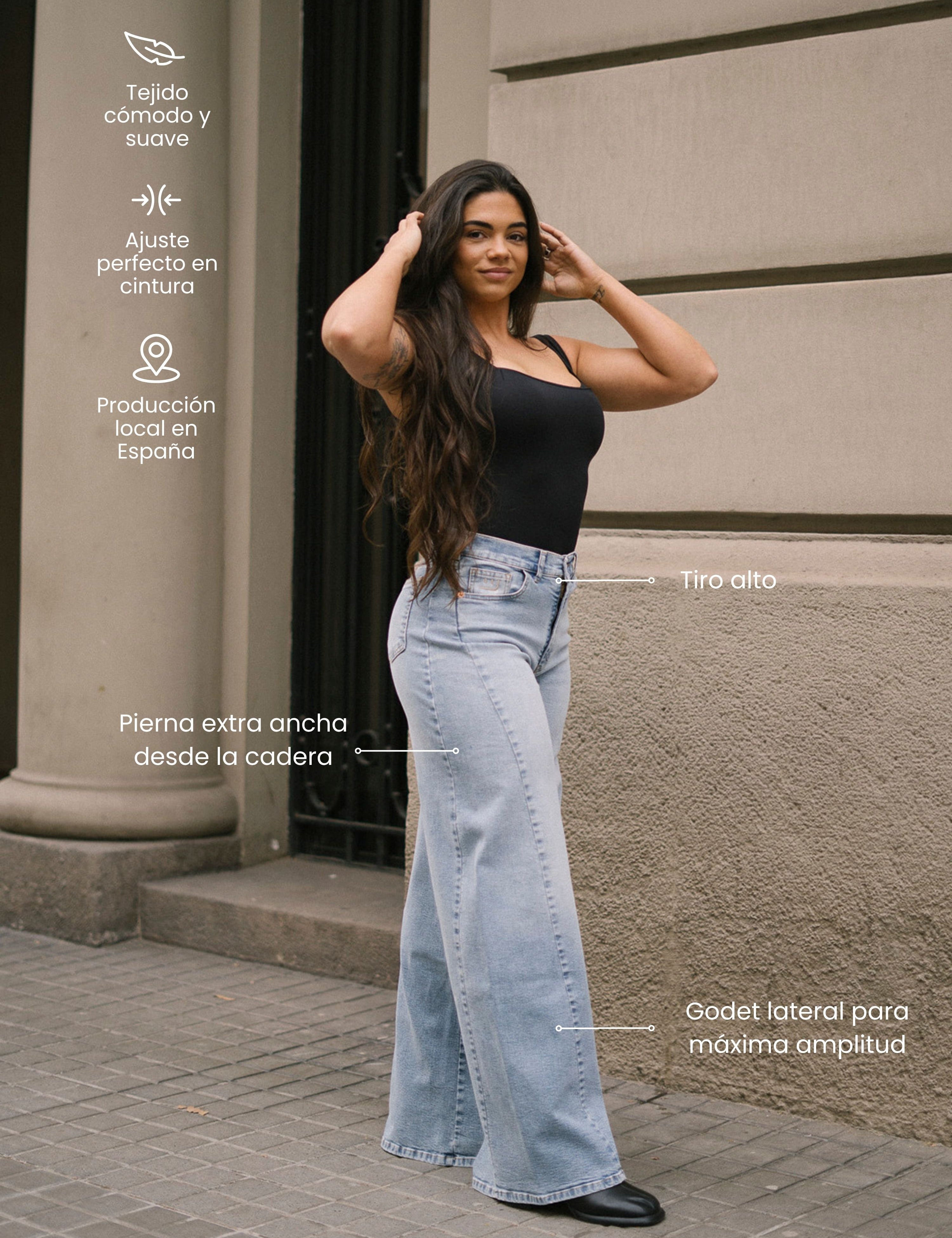 PALAZZO HIGH RISE - LIGHT BLUE
