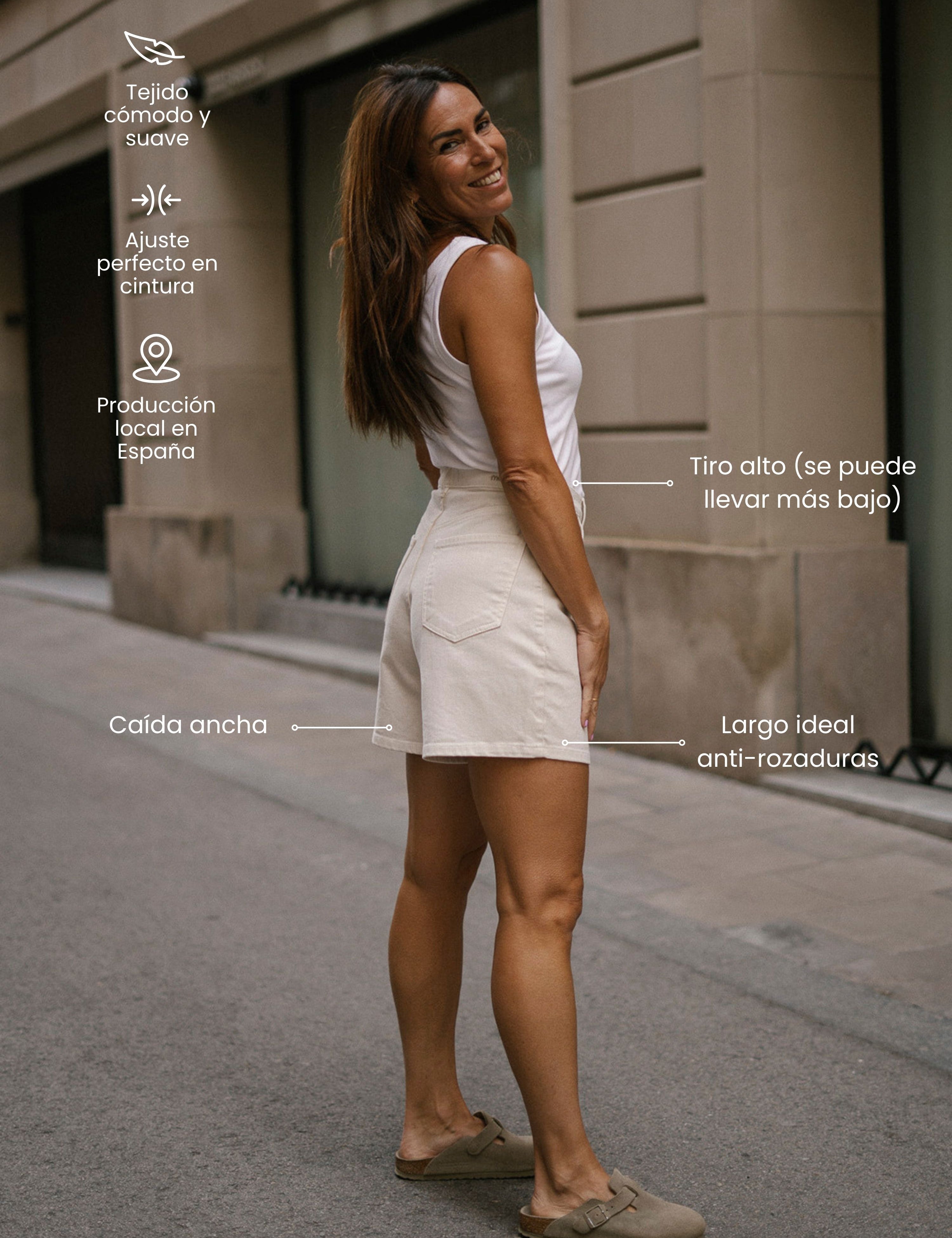 RELAXED SHORTS - ECRU