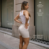 SHORTS HIGH RISE - BEIGE