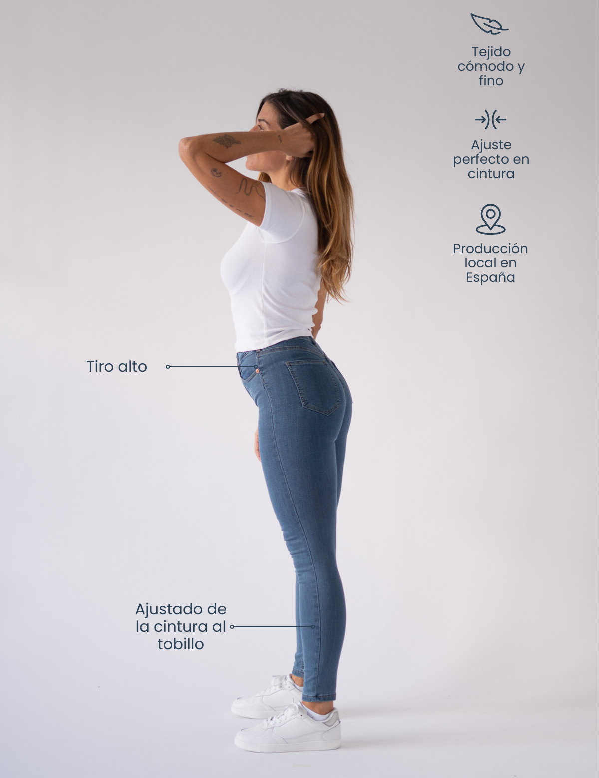 SKINNY HIGH RISE - BLUE