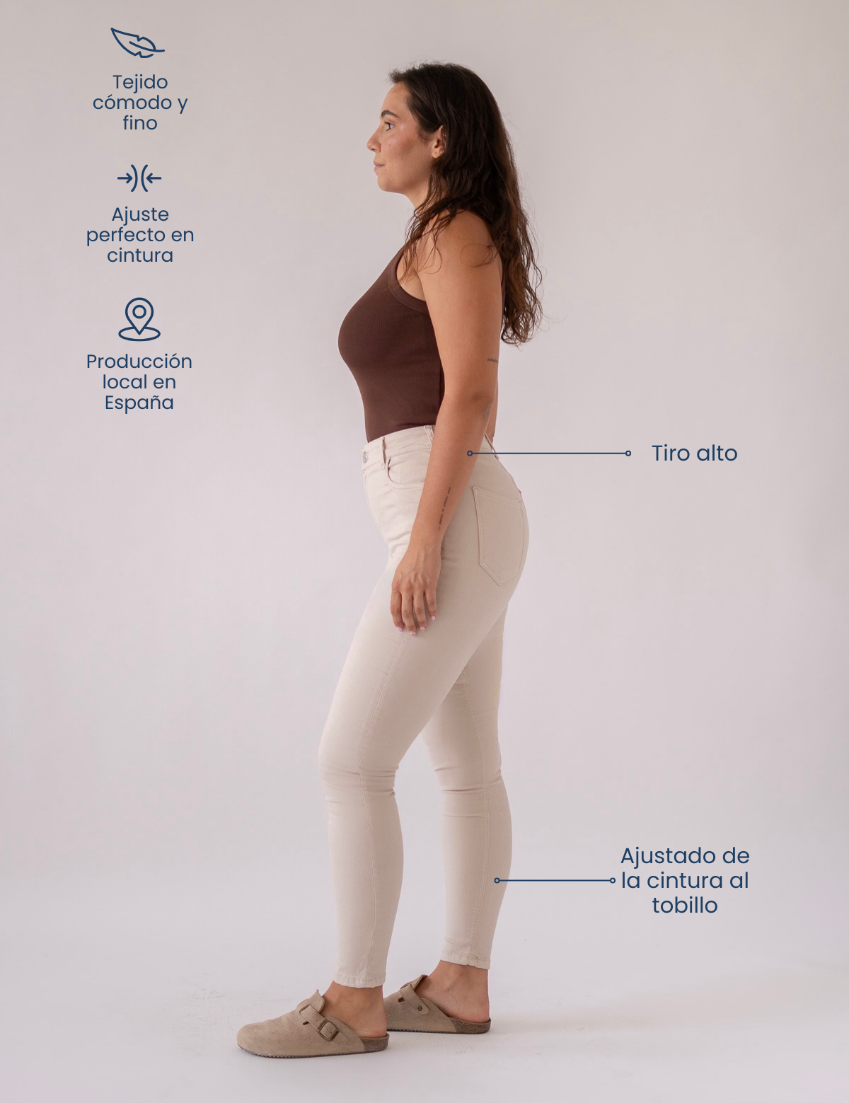 SKINNY HIGH RISE - BEIGE