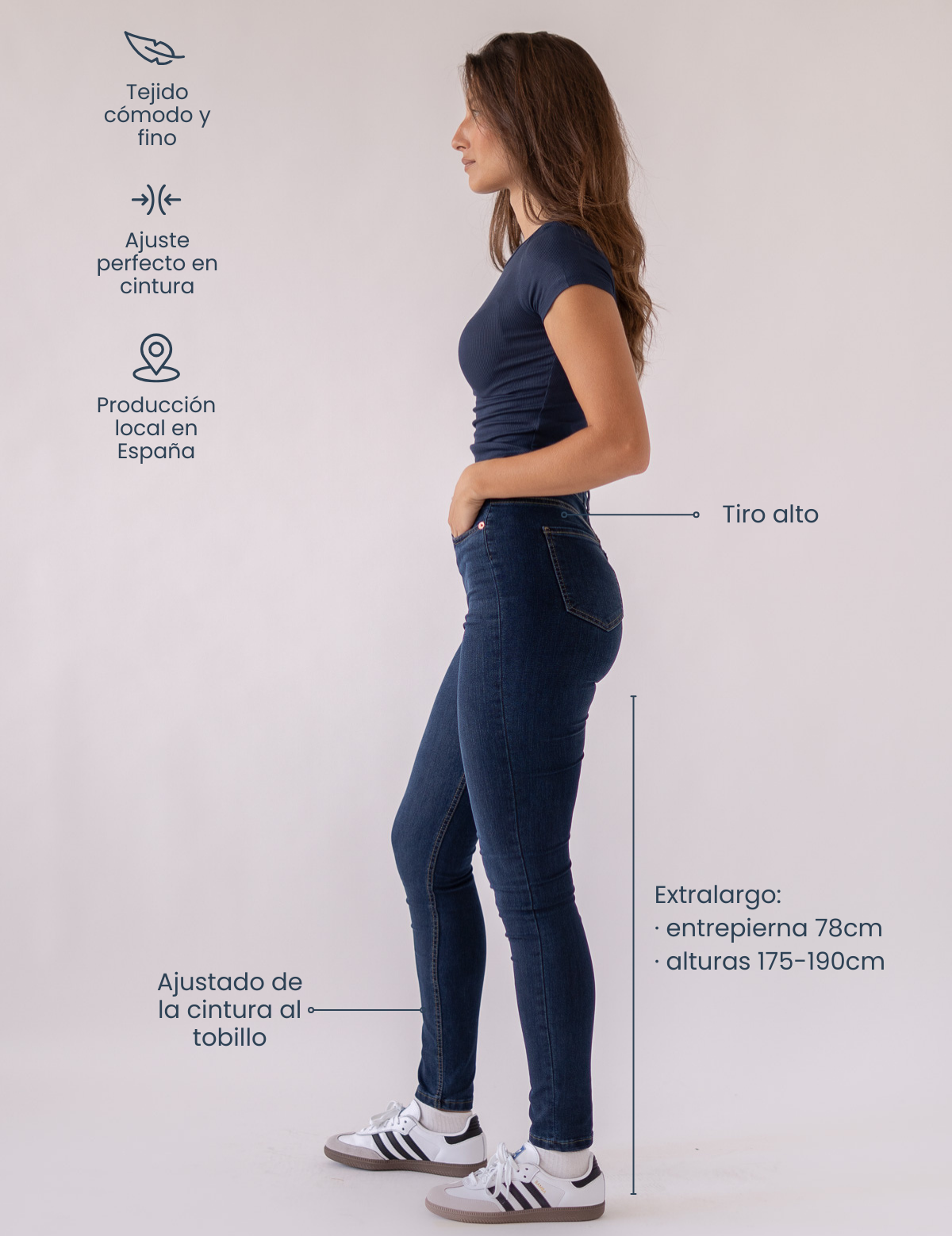 SKINNY TALL HIGH RISE - DARK BLUE