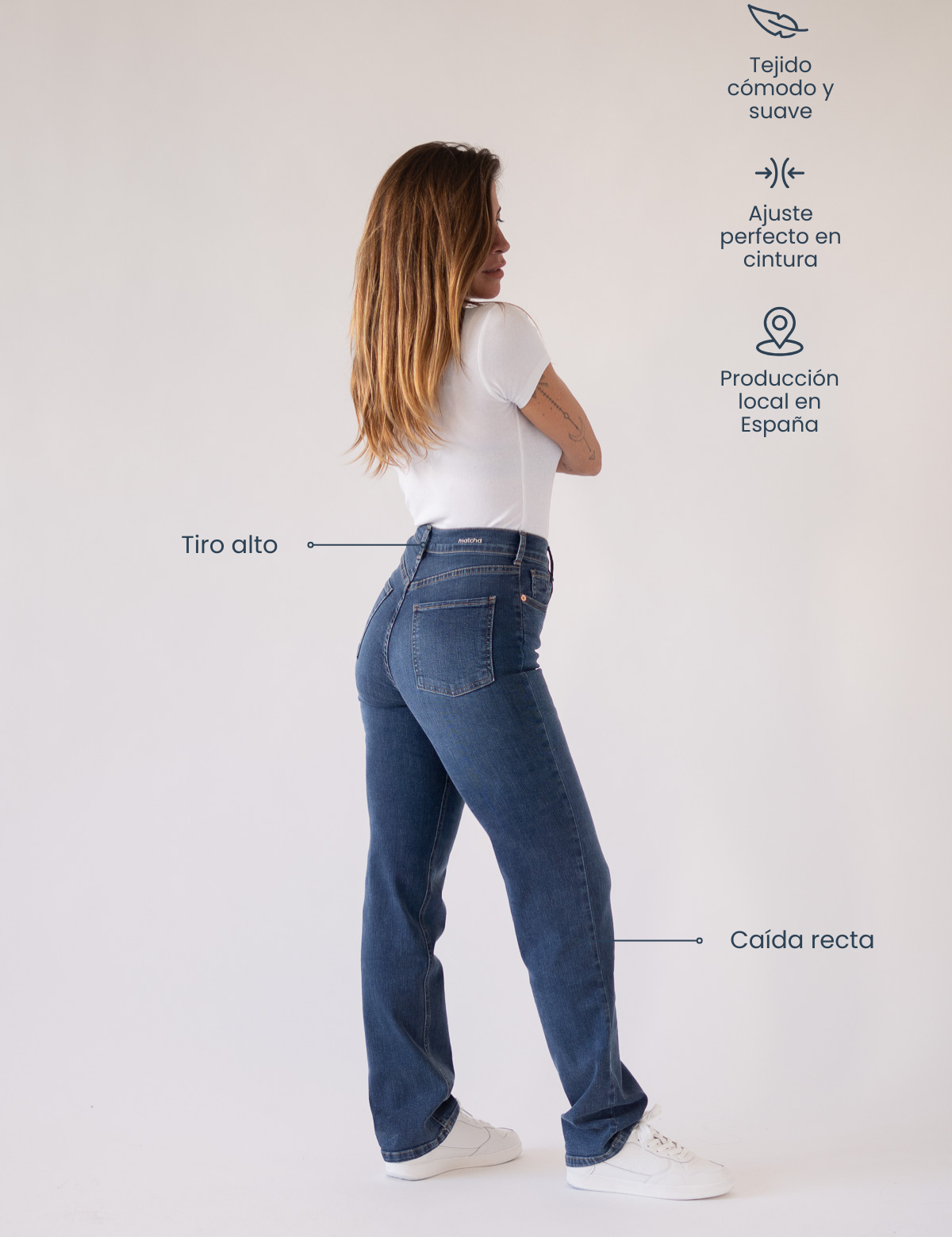 STRAIGHT HIGH RISE - BLUE