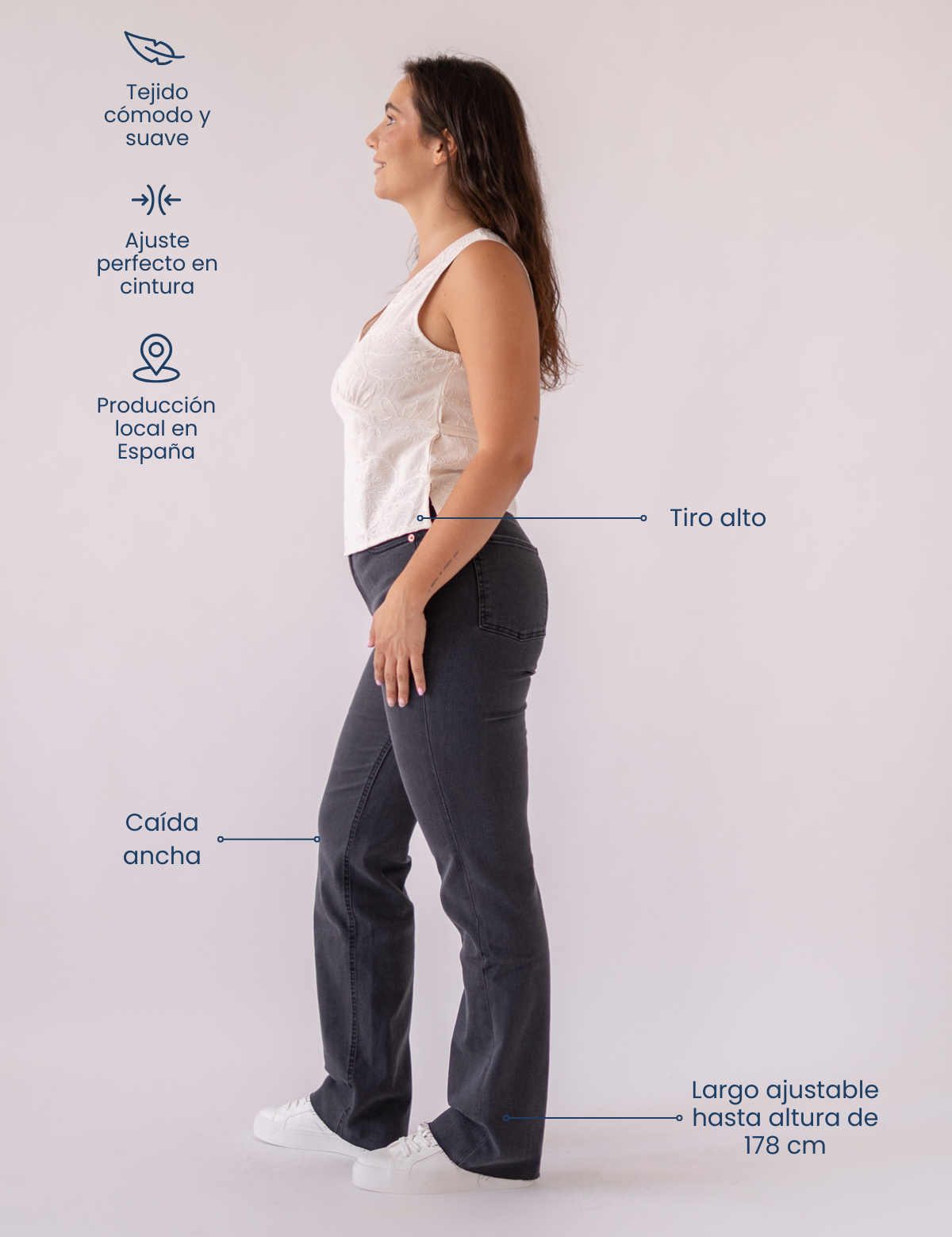 WIDELEG HIGH RISE - GREY