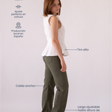 WIDELEG HIGH RISE - KHAKI