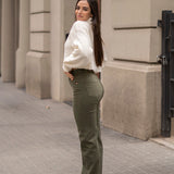 WIDELEG HIGH RISE - KHAKI