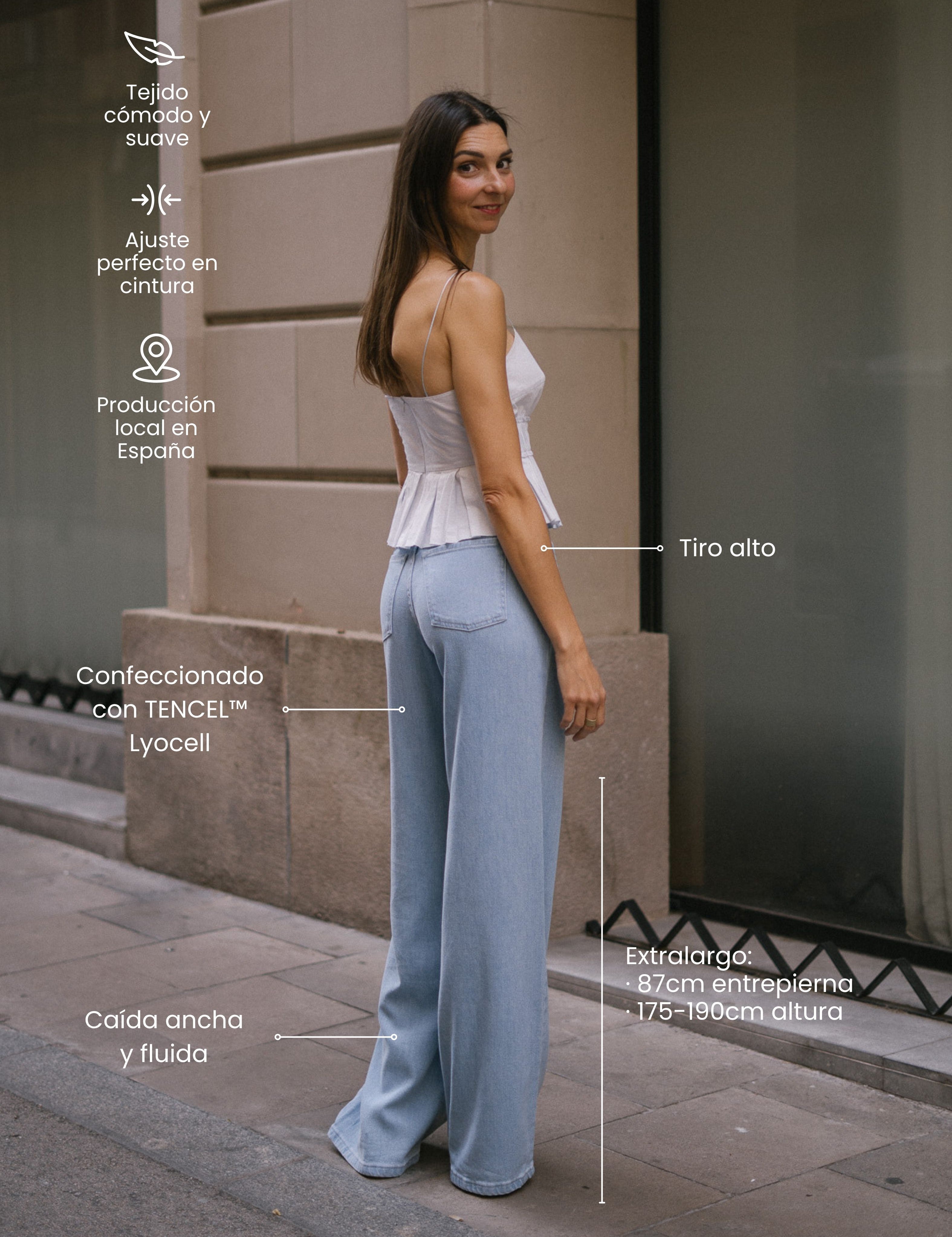 FLUID WIDELEG TALL - LIGHT BLUE