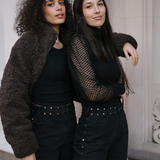 BAGGY GOLD STUDS - BLACK