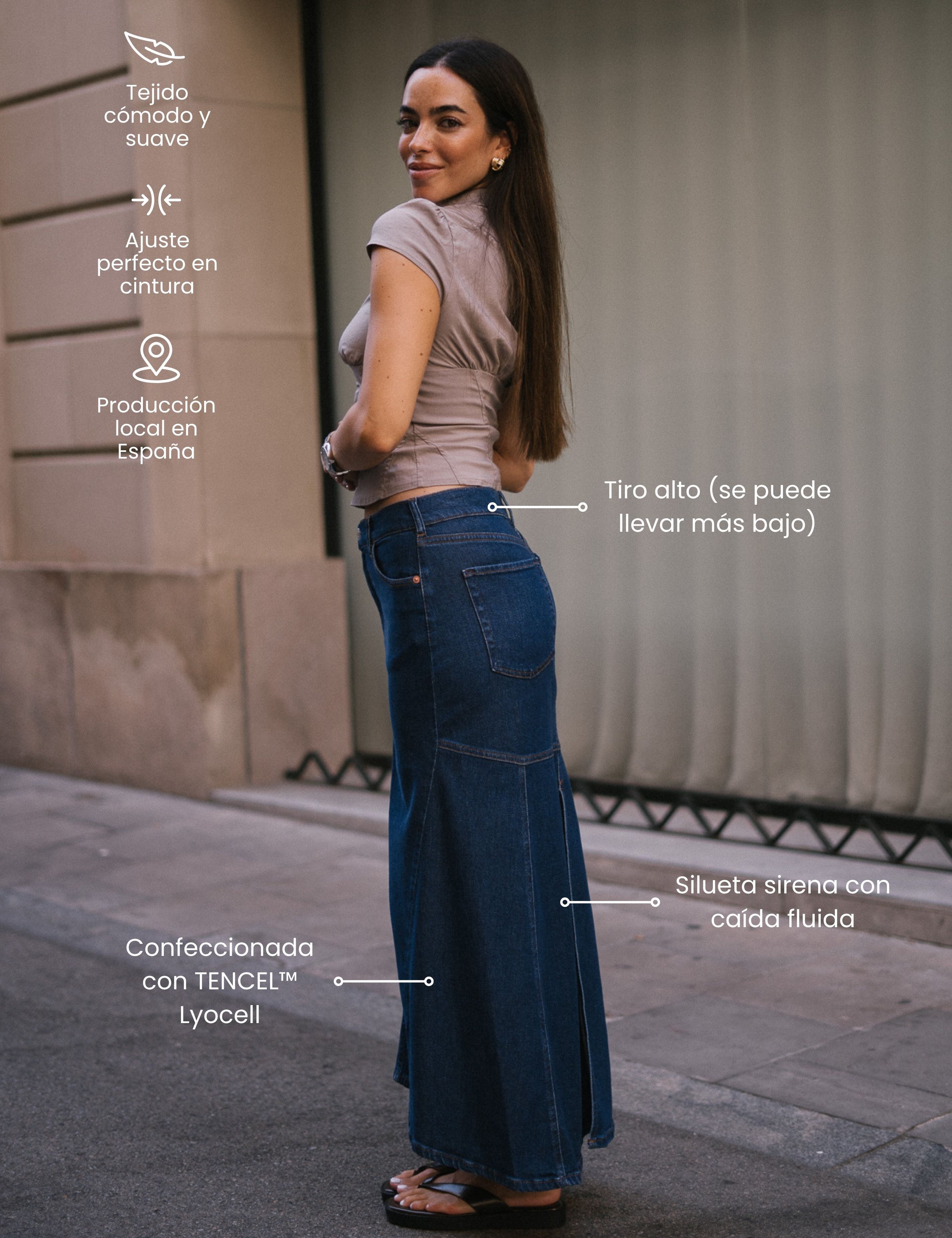 MERMAID SKIRT - DARK BLUE