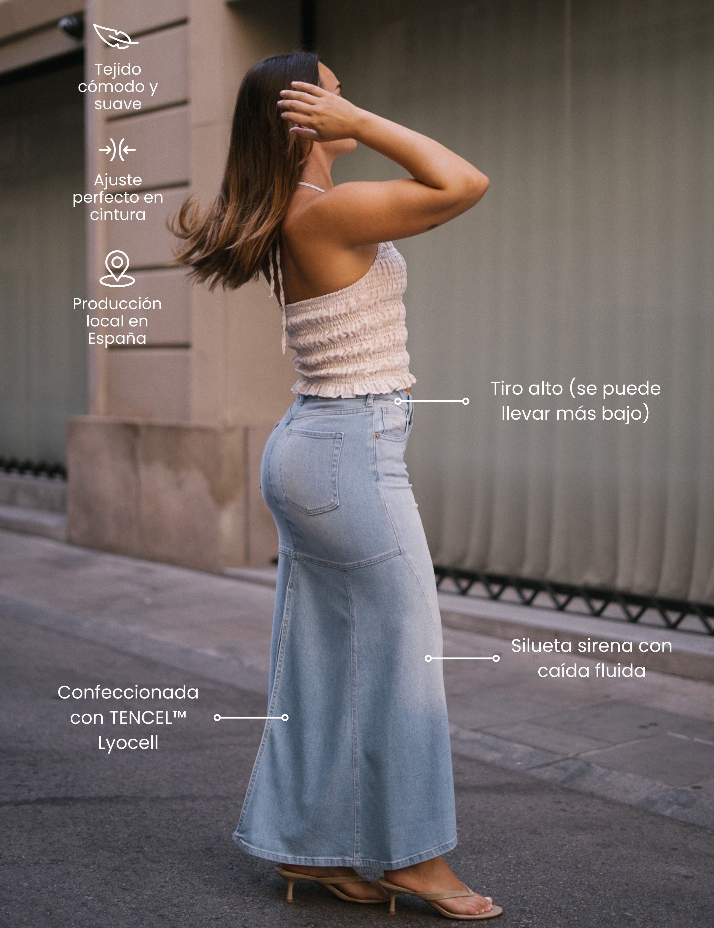 MERMAID SKIRT - LIGHT BLUE