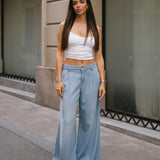 FLUID PLEATED BAGGY - BLUE