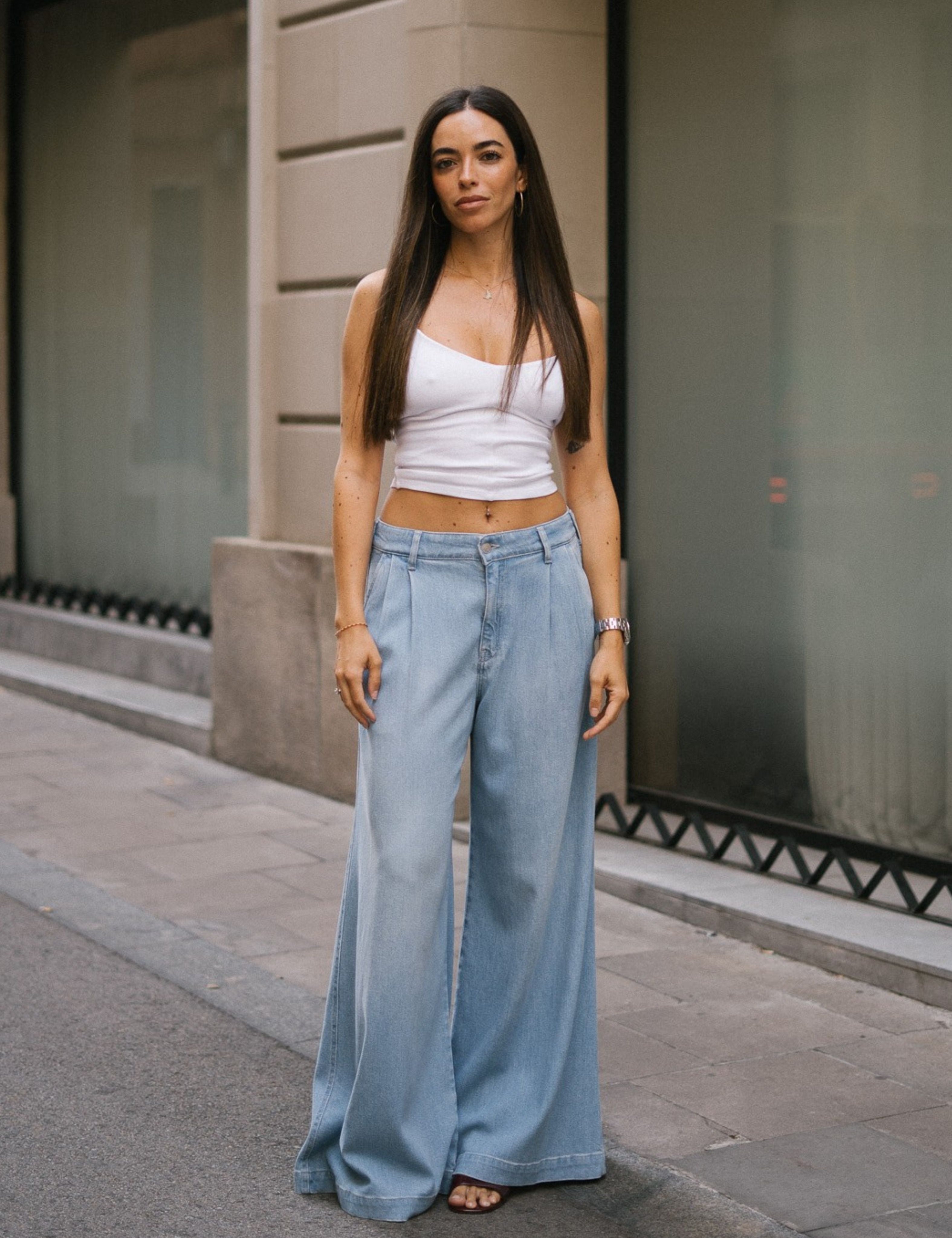 FLUID PLEATED BAGGY - BLUE