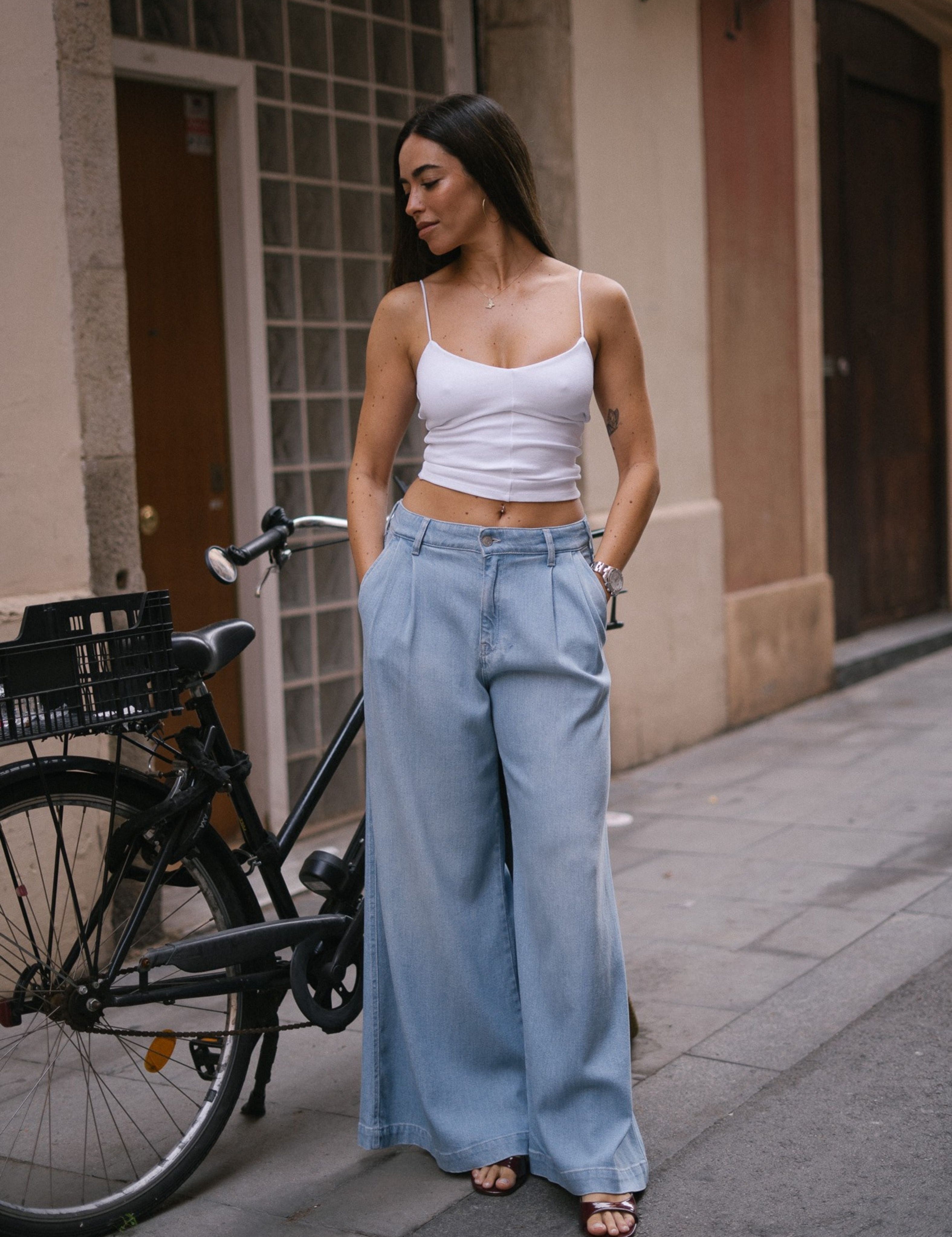 FLUID PLEATED BAGGY - BLUE