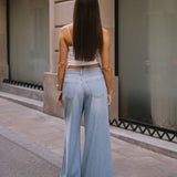 FLUID PLEATED BAGGY - BLUE