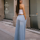 FLUID PLEATED BAGGY - BLUE