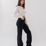 WIDELEG HIGH RISE - BLACK