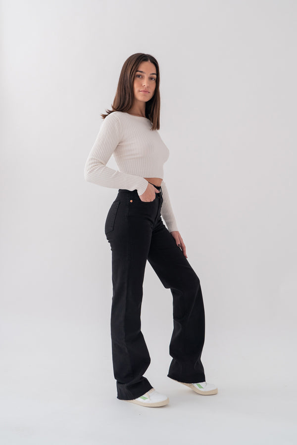WIDELEG HIGH RISE - BLACK